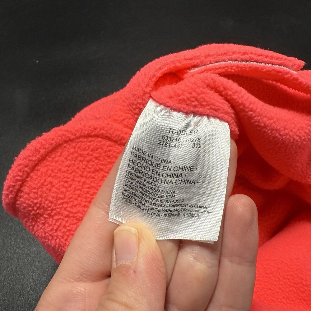 Nike Beanie Toddler One Size Hot Pink Fleece Neck Strap Snow Cap - Picture 3 of 6